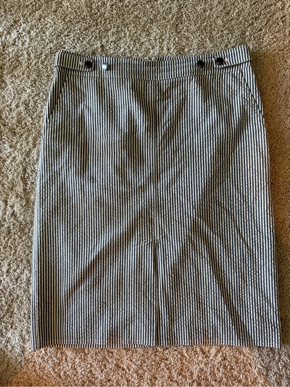 Ann Taylor Factory Seersucker Pencil Skirt